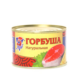 Горбуша натуральная ключ 250г 5 Морей